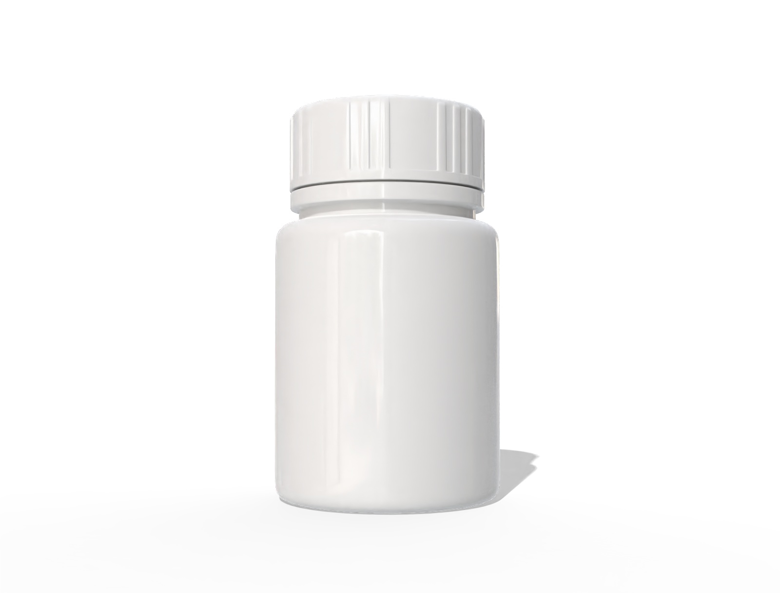 Plastic supplement bottle — Glossy plastic