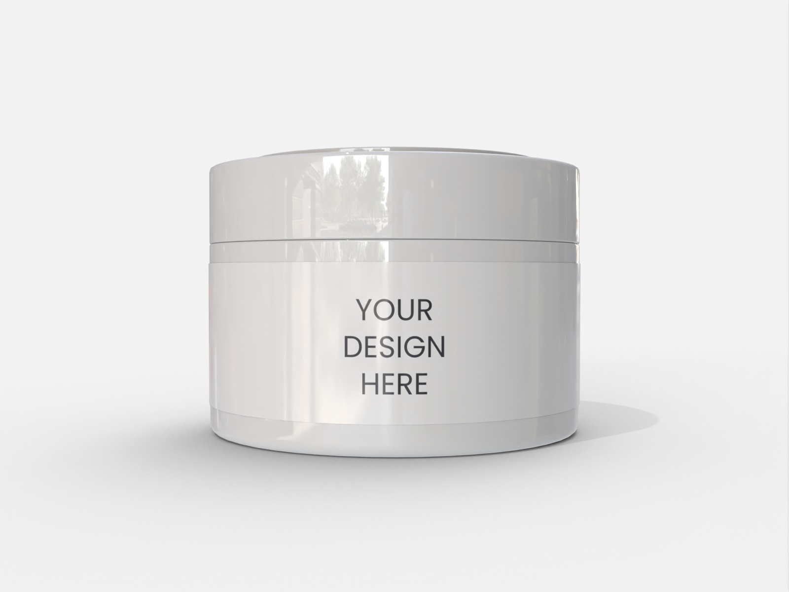 Plastic cosmetic jar — Glossy plastic