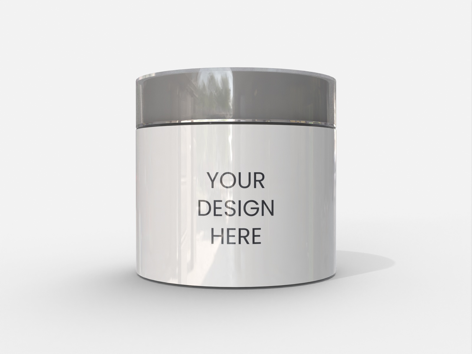 Plastic cosmetic jar — Glossy plastic