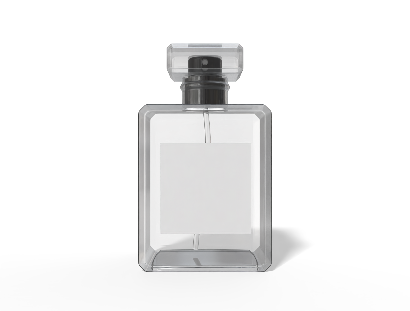Black perfume bottle — Glossy glass