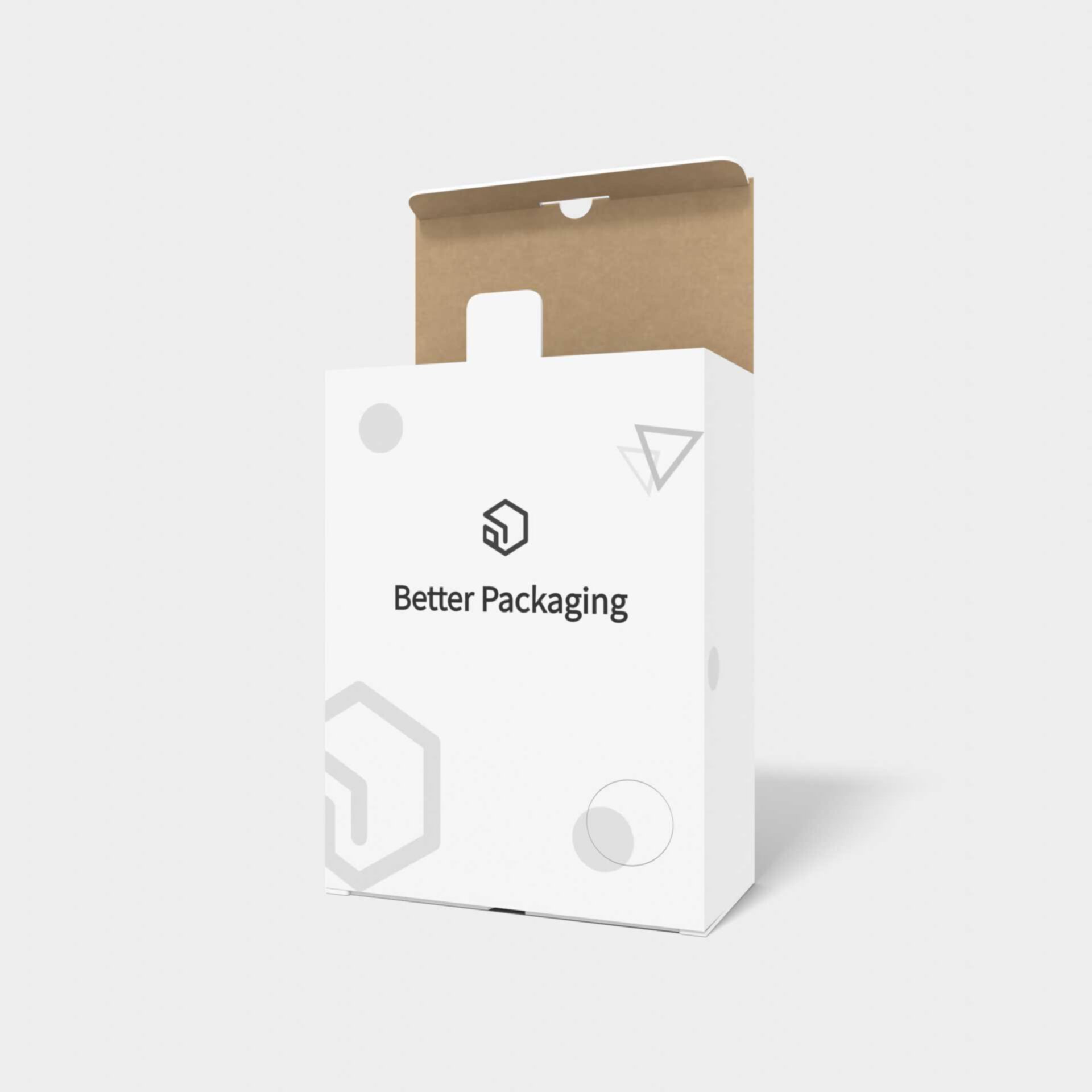Double tray boxes storage with front opening cardboard mailer — White paperboard