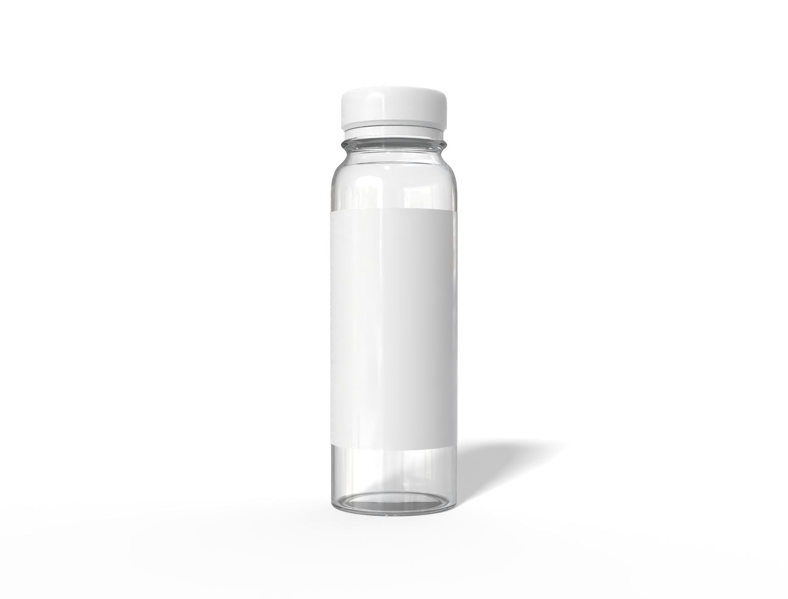 Plastic juice bottle — Clear glossy plastic
