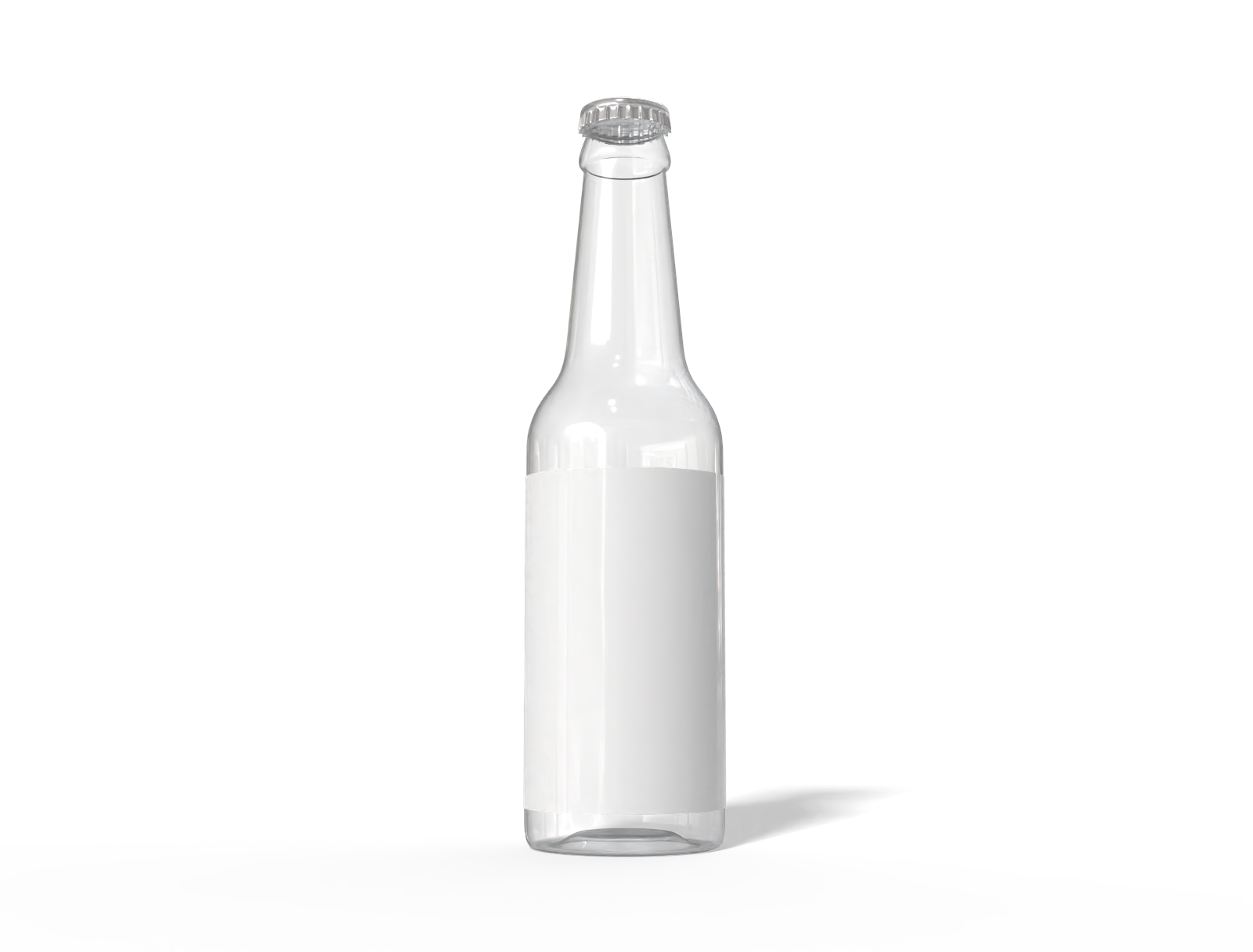 Long neck beer bottle — Glossy glass