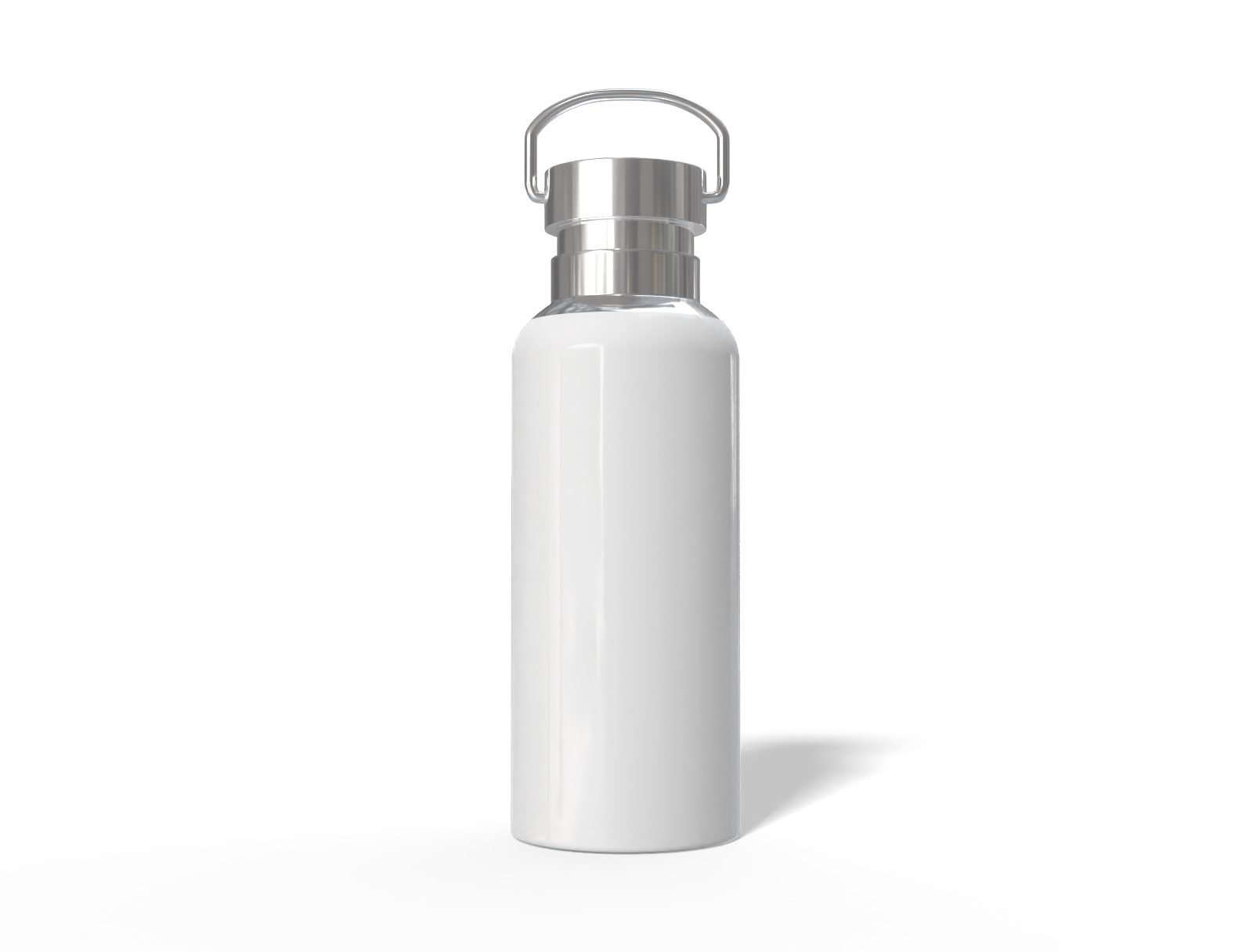 Steel water bottle — Glossy metal