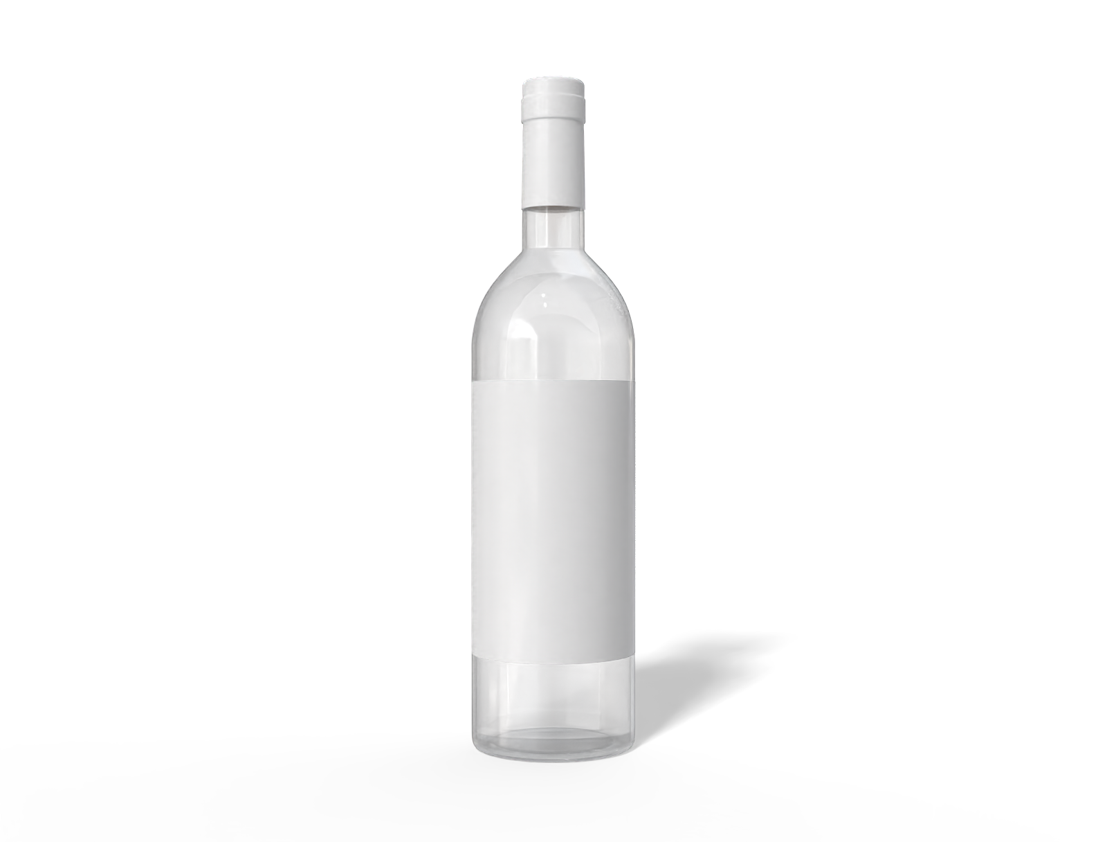 Glass wine bottle — Glossy glass