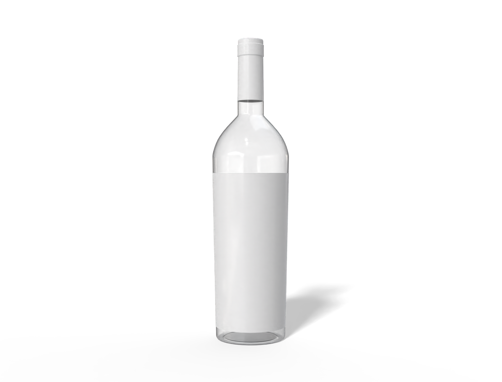 Glass wine bottle — Glossy glass
