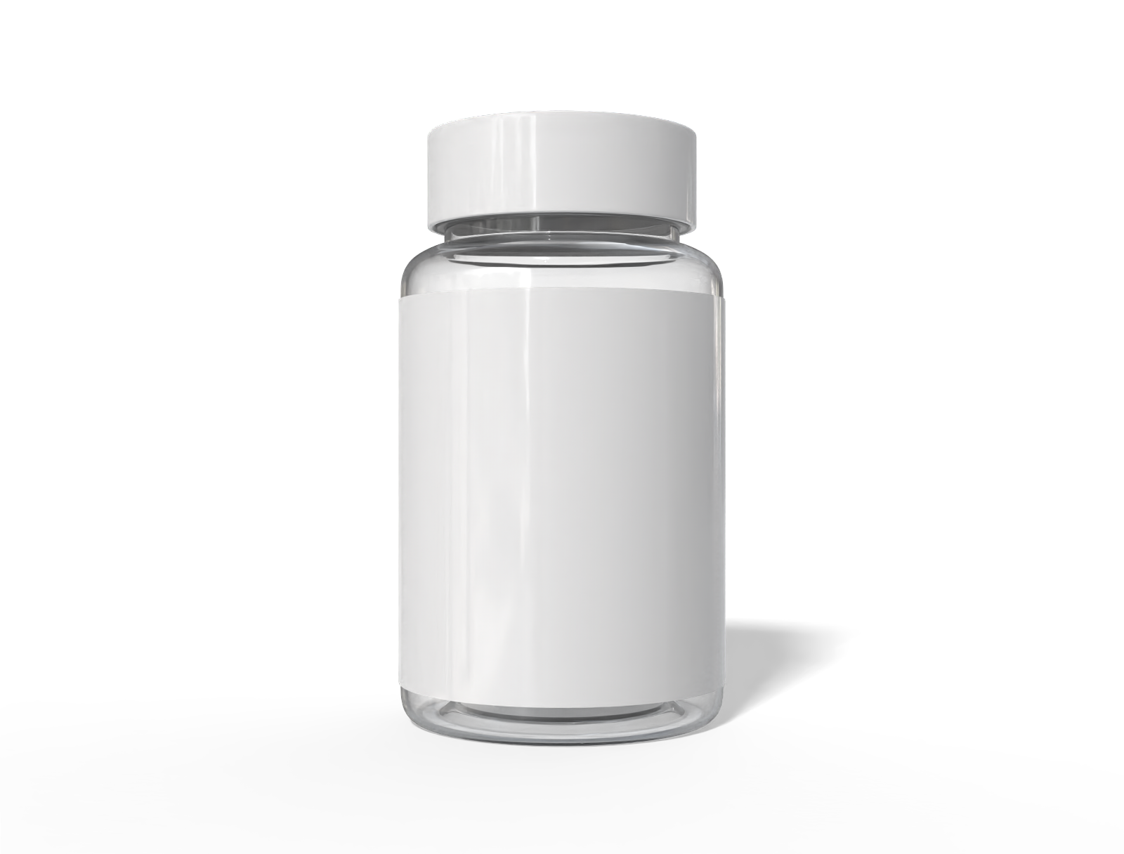 Plastic supplement bottle — Glossy plastic