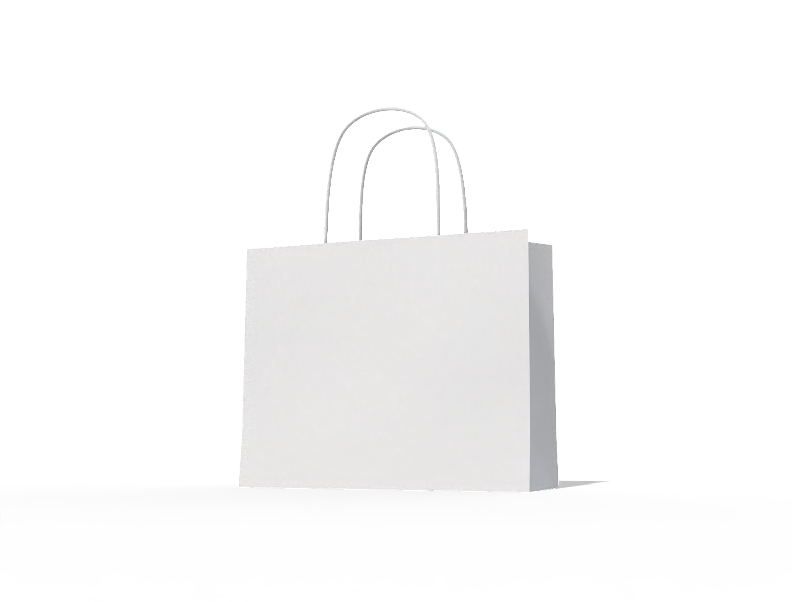 Paper shopping bag — White paperboard