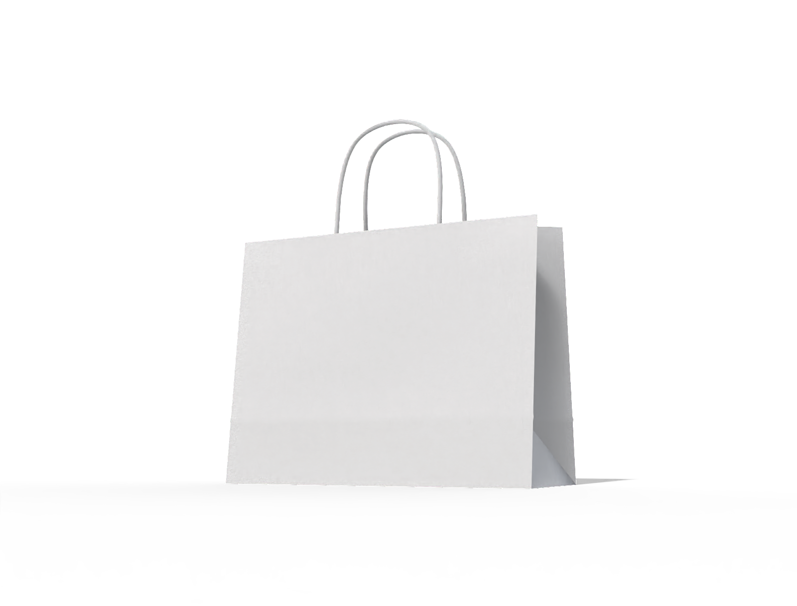 Shopping bag — White paperboard
