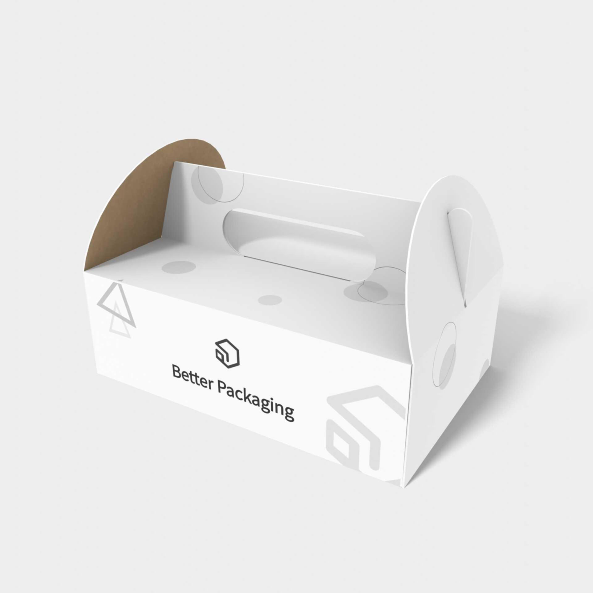 Tray boxes handshake buckle portable holes — Corrugated board