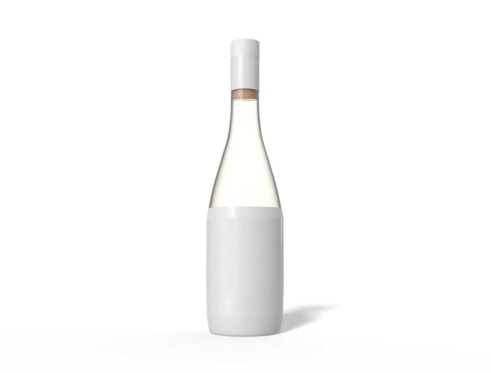 Clear glass wine bottle — Glossy glass