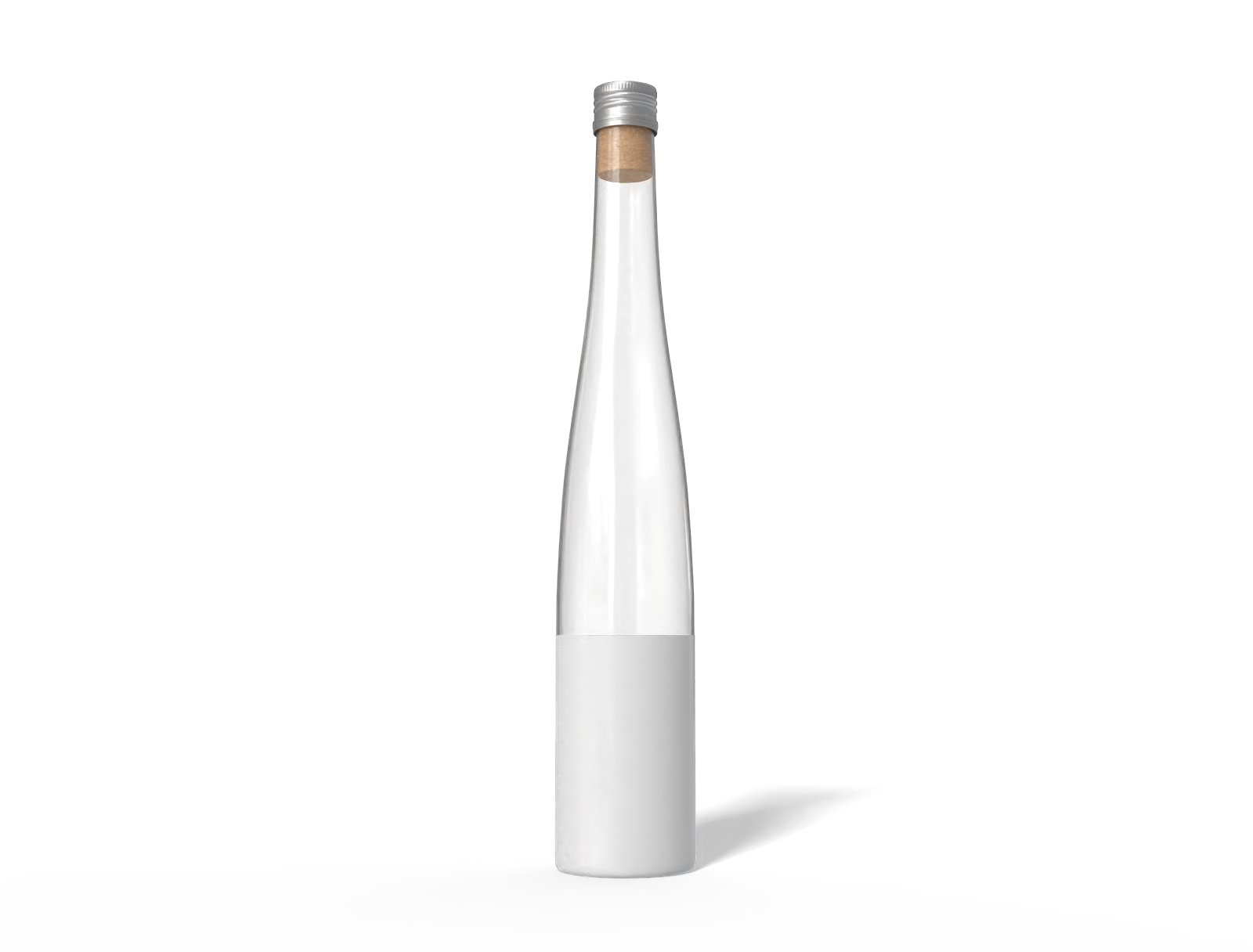 Clear glass wine bottle — Glossy glass