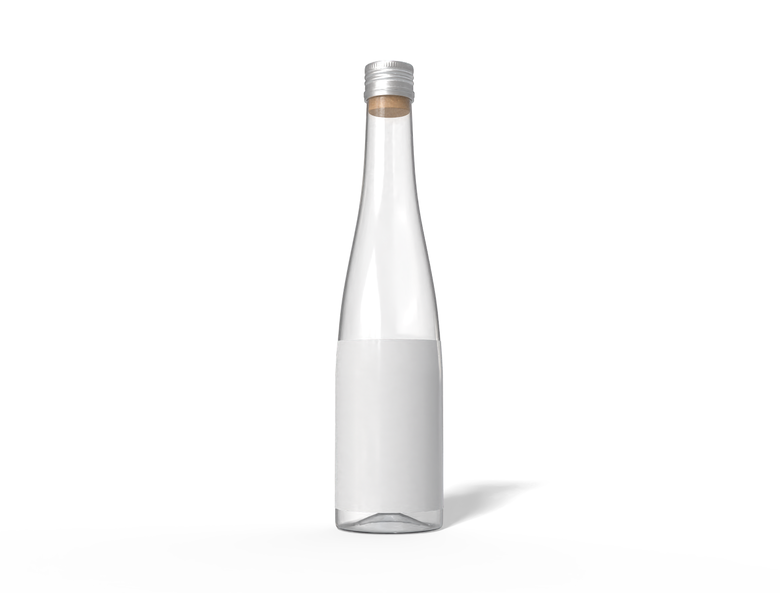 Clear glass wine bottle — Glossy glass