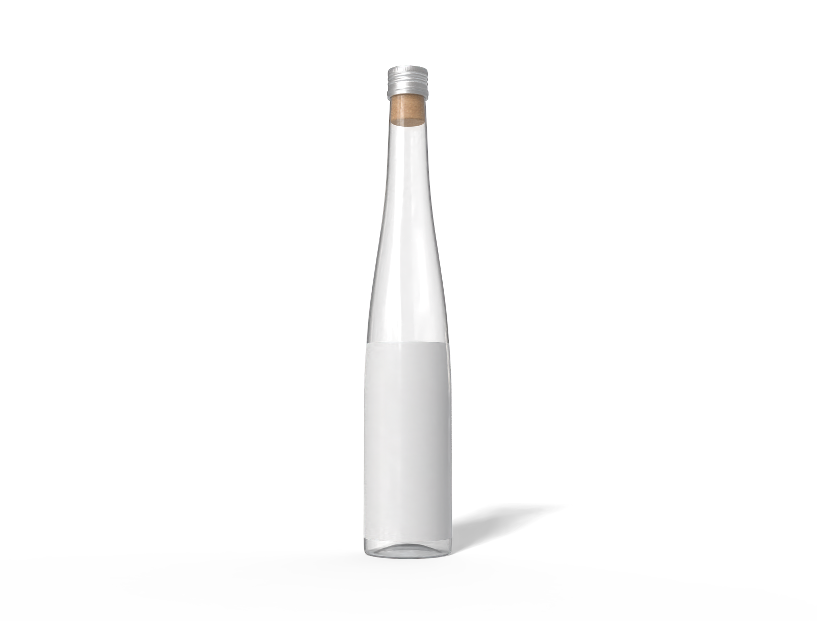 Clear glass wine bottle — Glossy glass