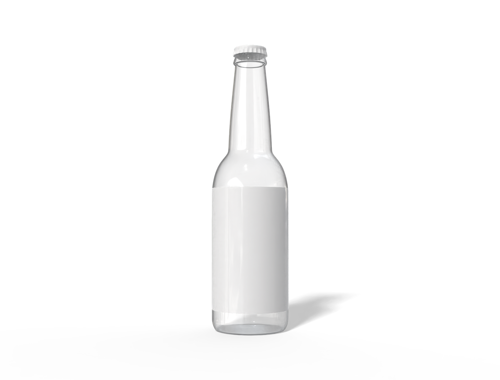 Glass wine bottle — Glossy glass