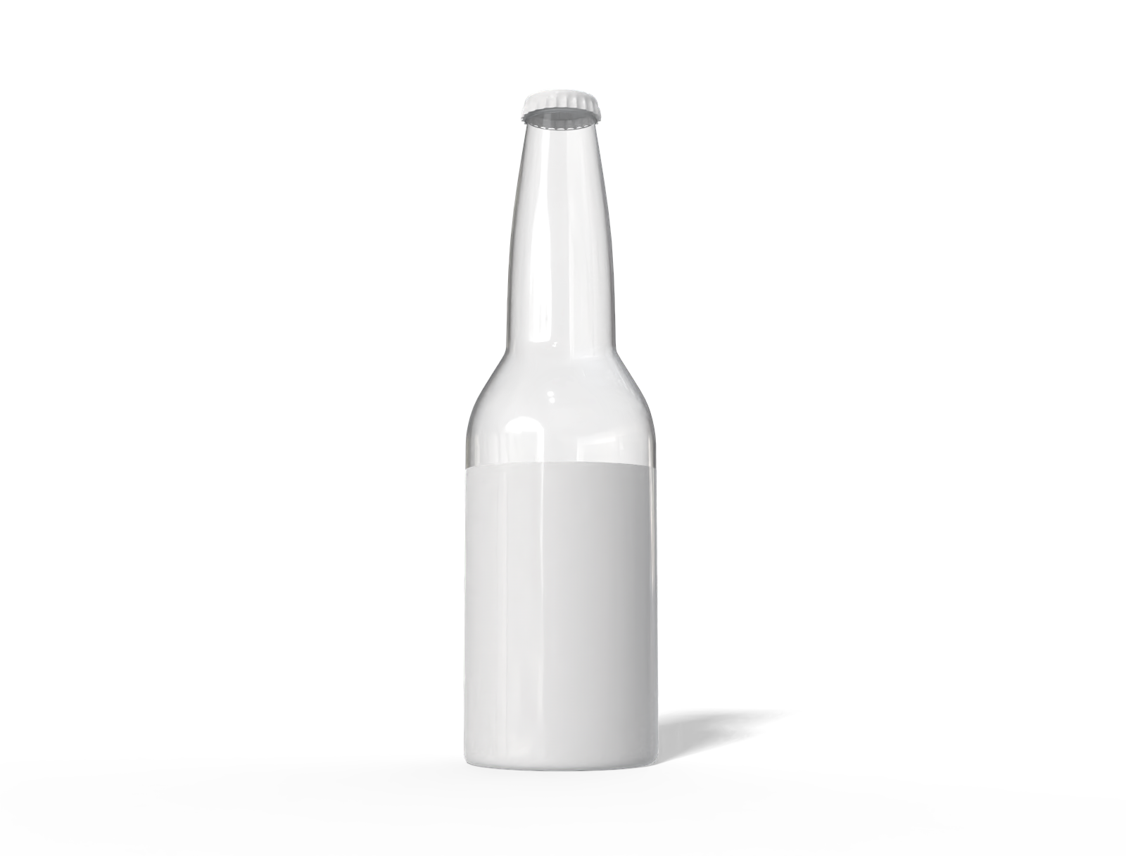 Glass beer bottle — Glossy glass