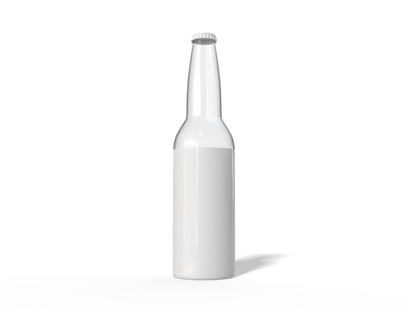 Glass beer bottle — Glossy glass