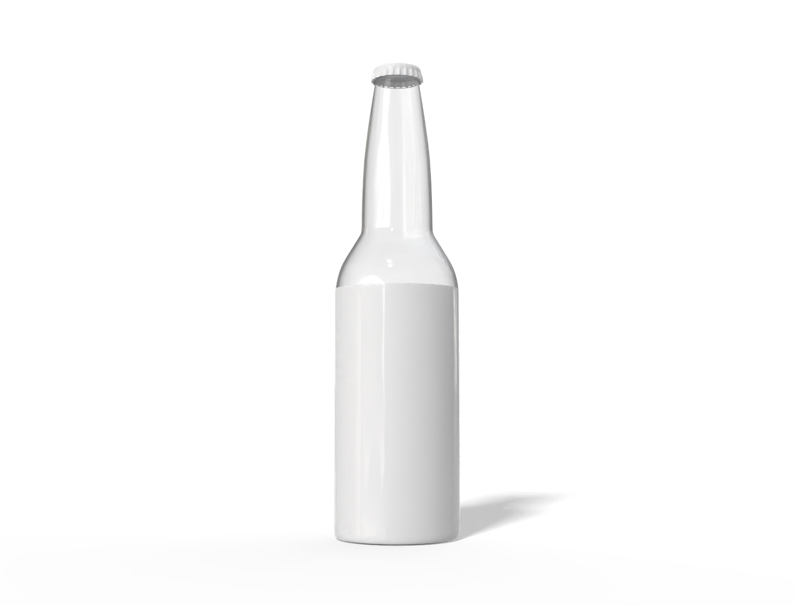 Glass beer bottle — Glossy glass