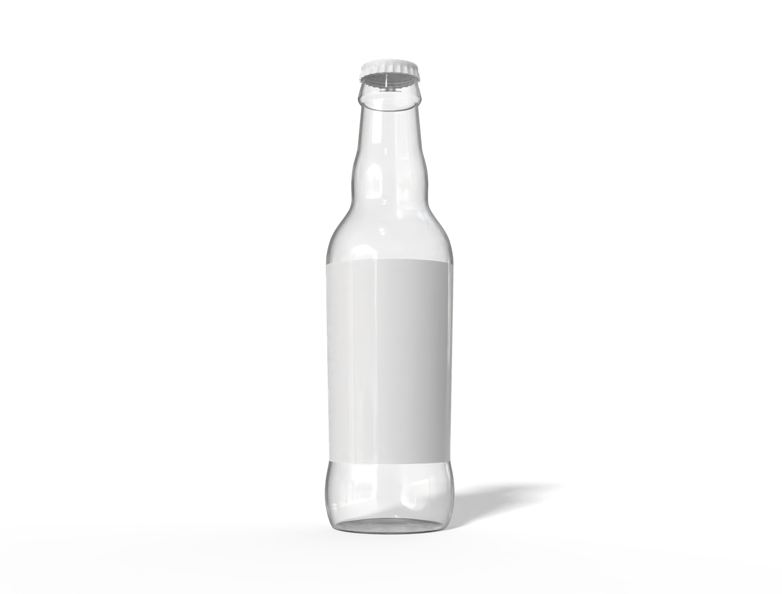 Glass beer bottle — Glossy glass