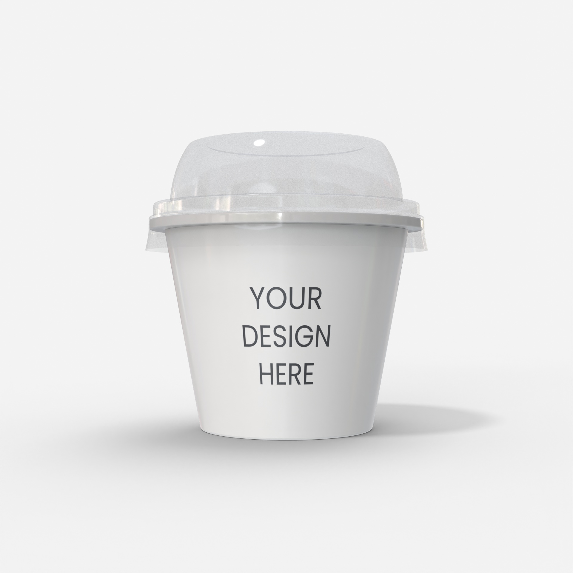 Plastic cup packaging — Glossy plastic