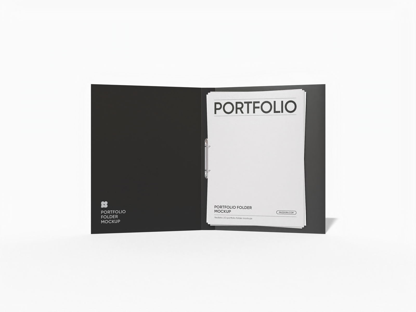 Portfolio folder — White paperboard
