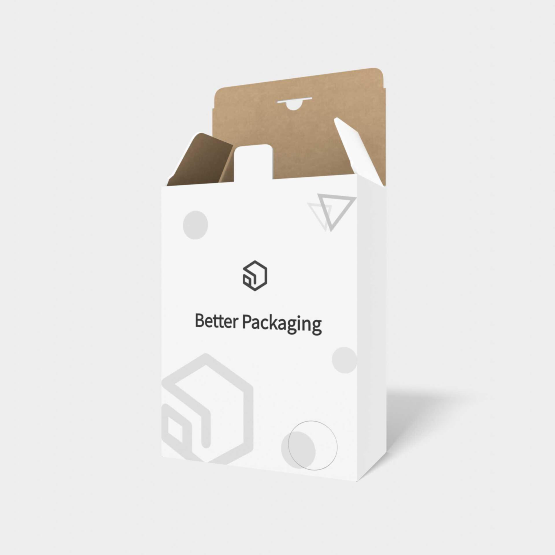 Back open boxes snap lock auto lock bottom — White paperboard