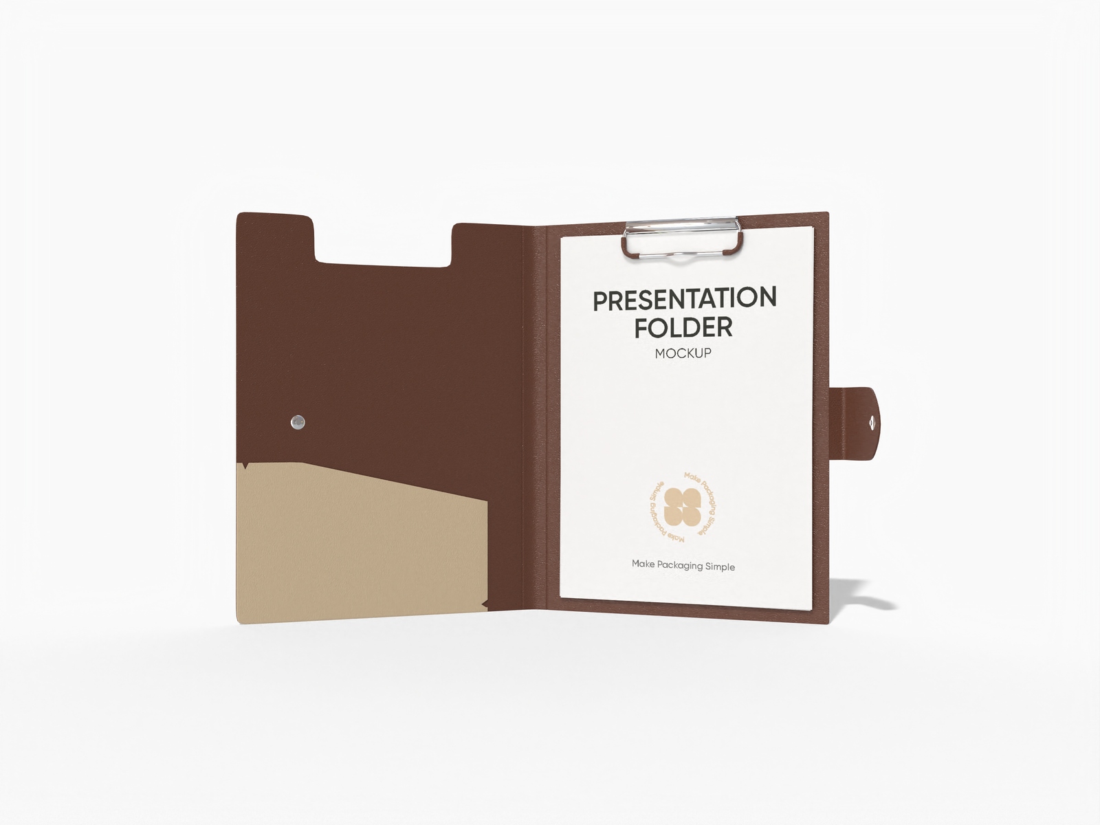 Presentation folder — White paperboard
