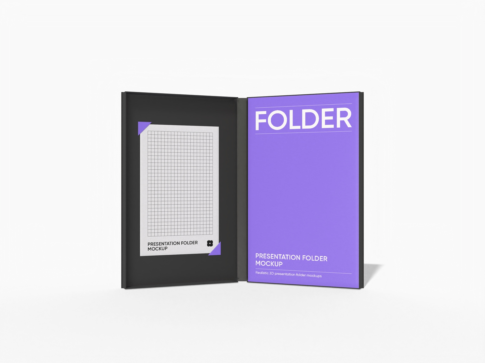 Presentation folder — White paperboard