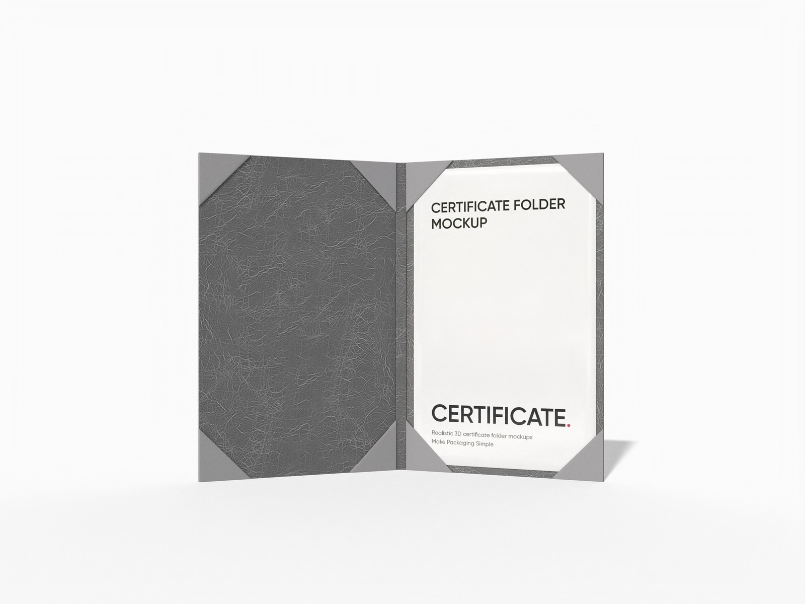 Certificate folder — White paperboard