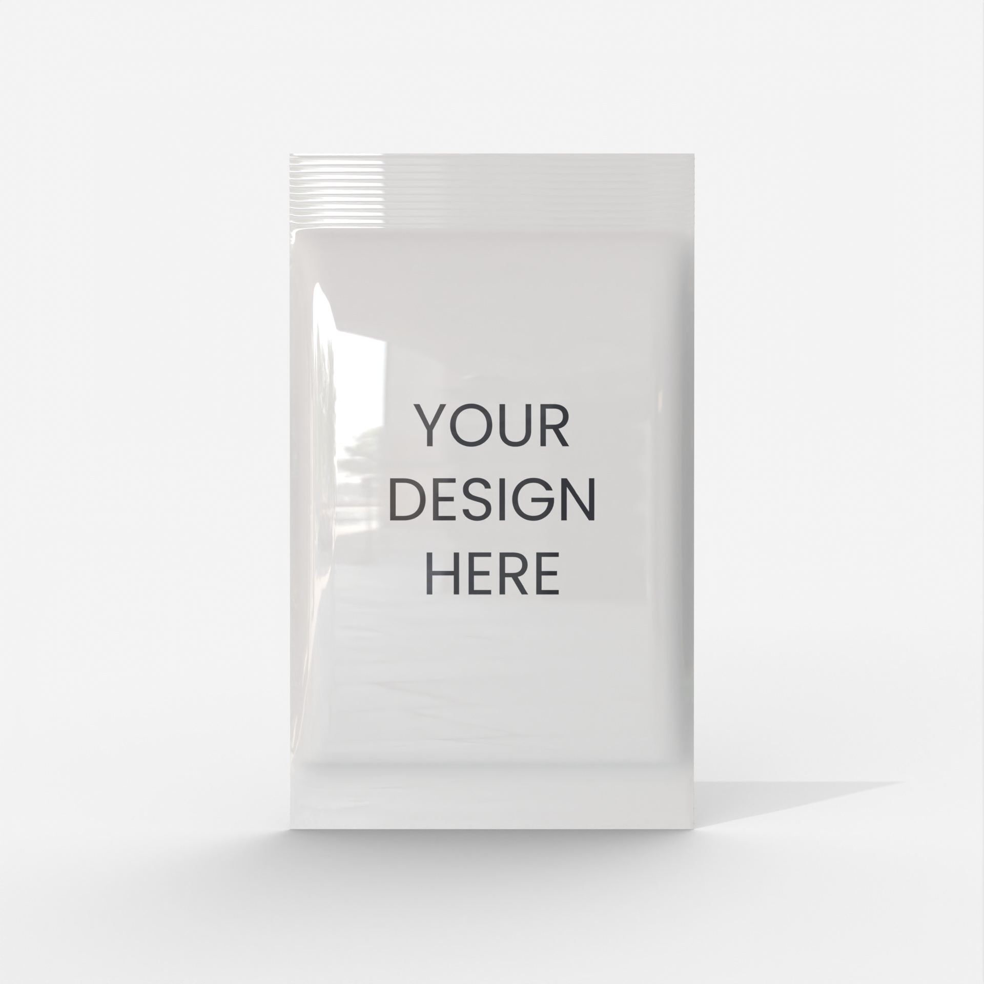 Sachet packaging — Glossy plastic