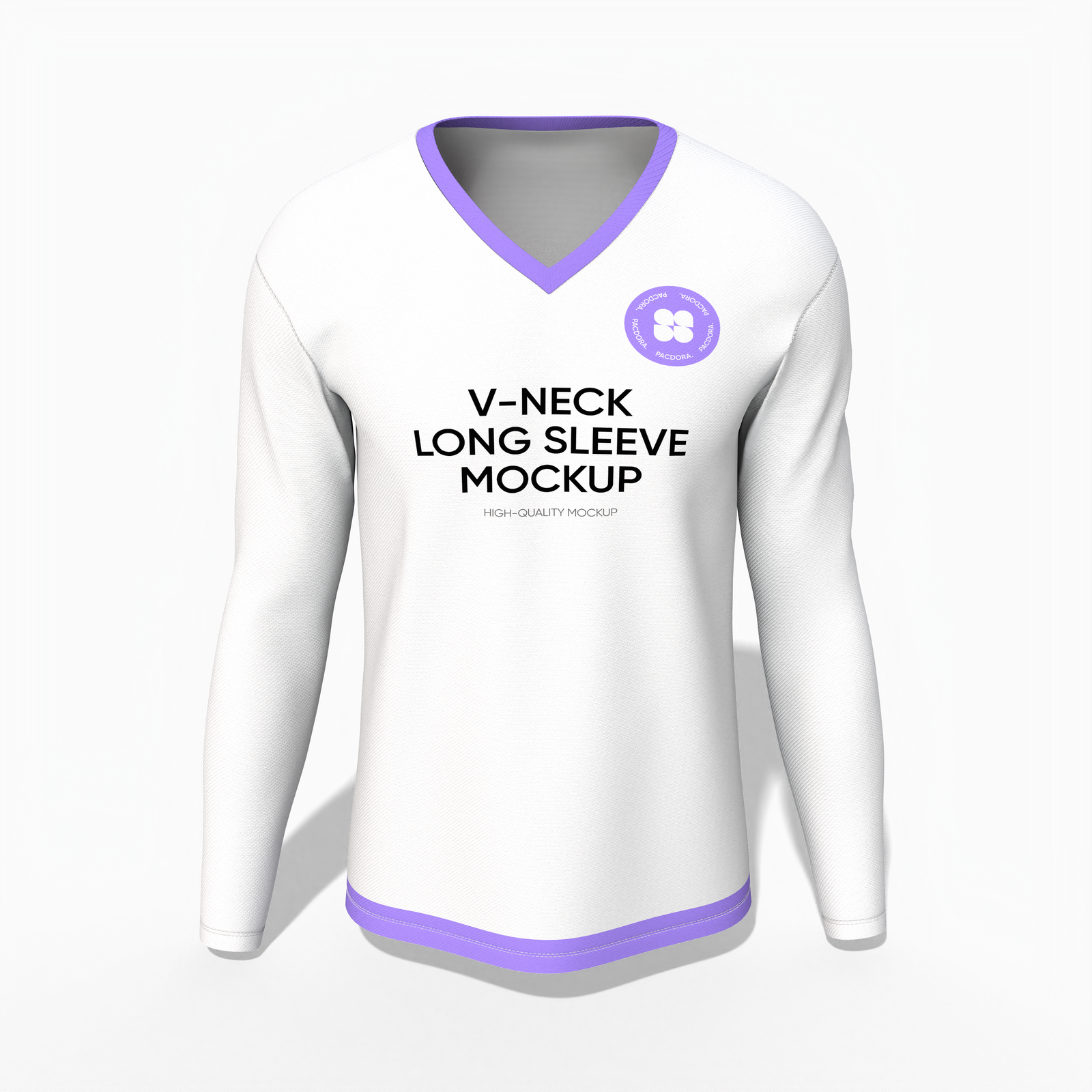 Black Long sleeve v neck shirt — Cotton base fabric