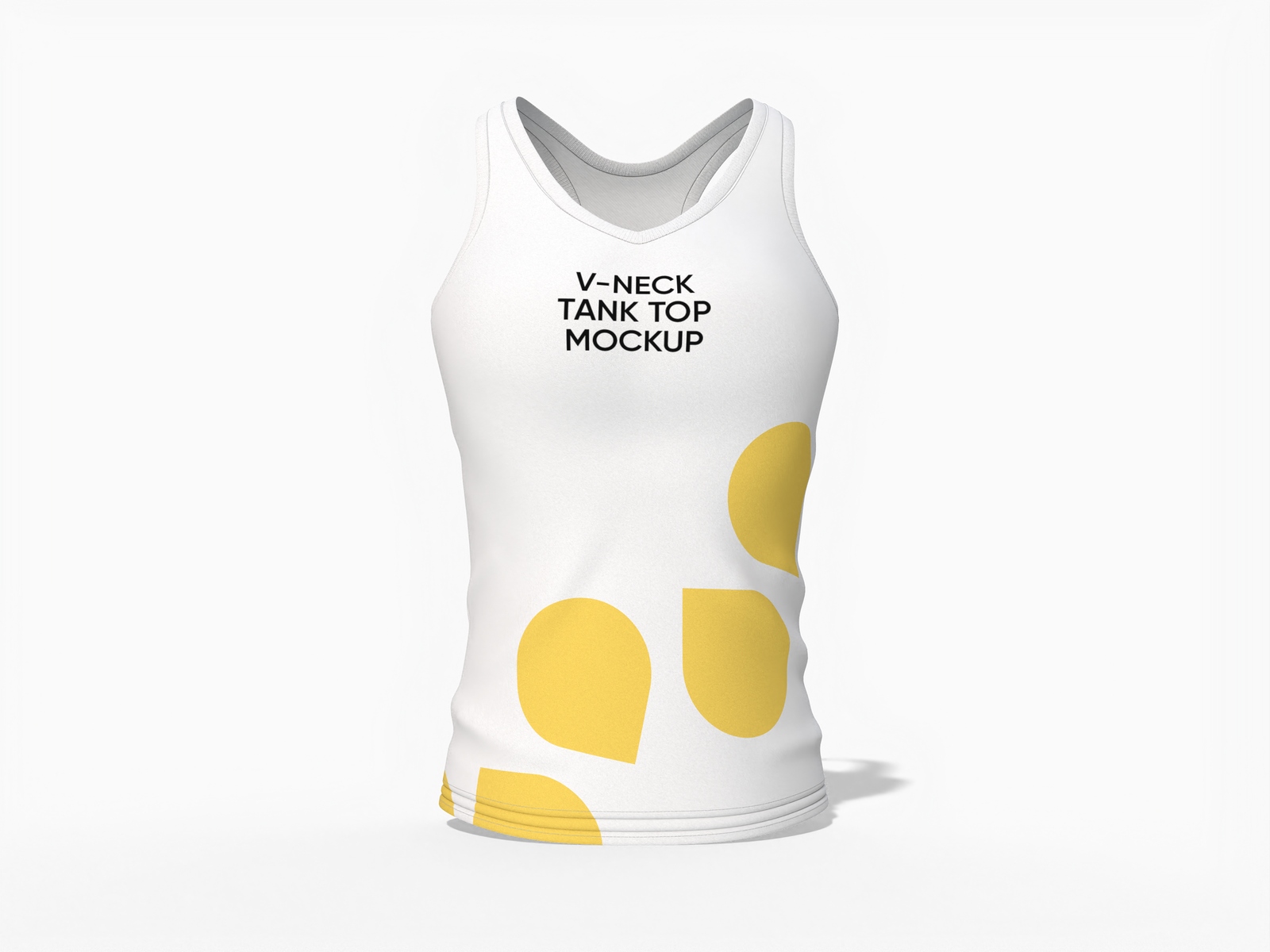 Black V neck tank top — Cotton base fabric