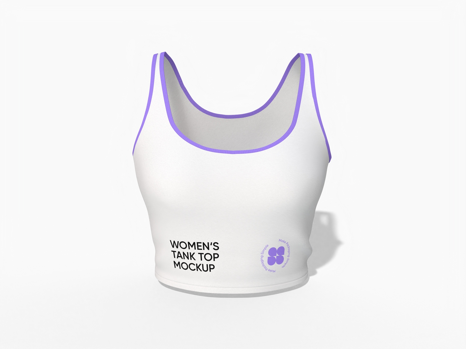 Women‘s black crop tank top — Cotton base fabric