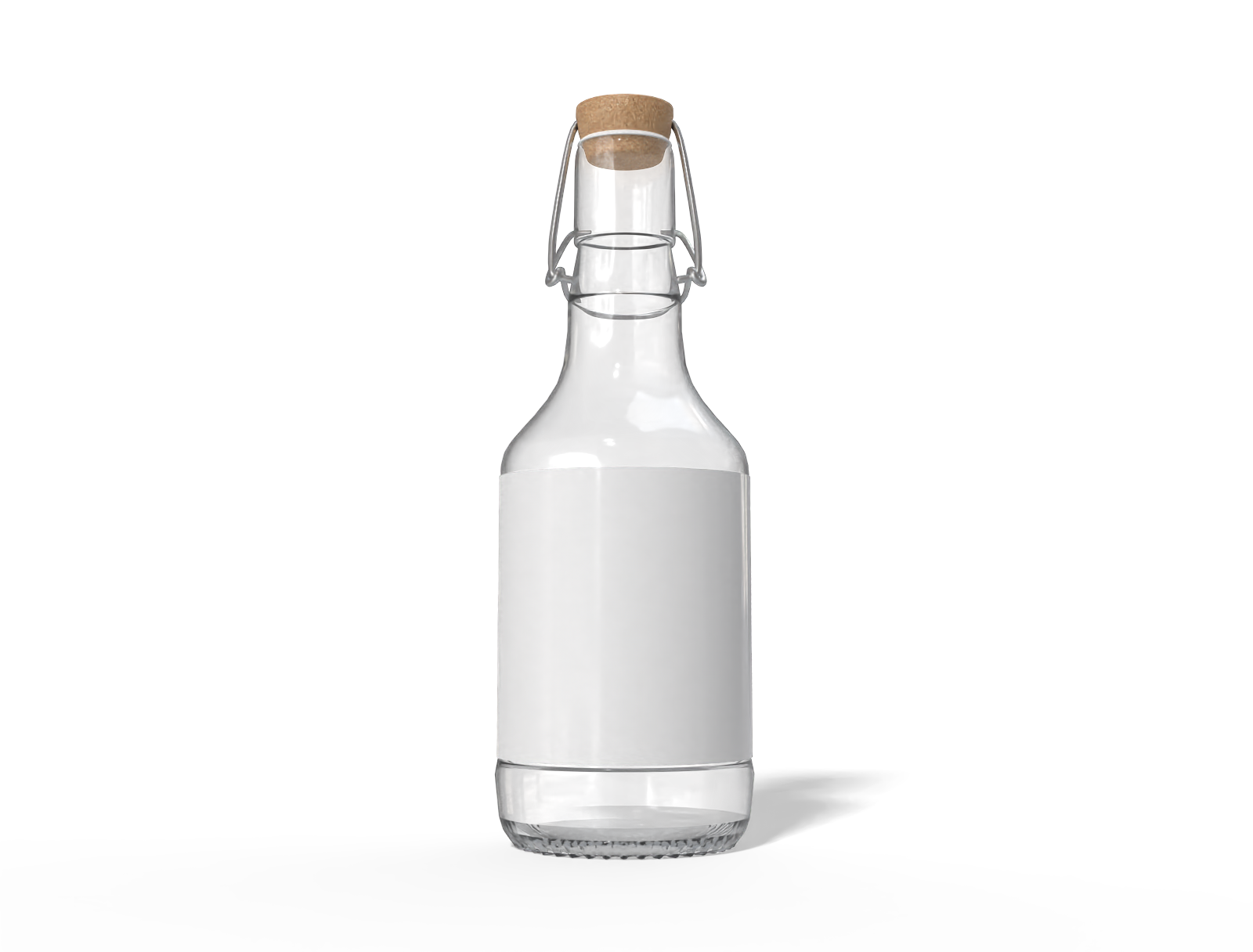330 ml double button stoppered bottle — Glossy glass