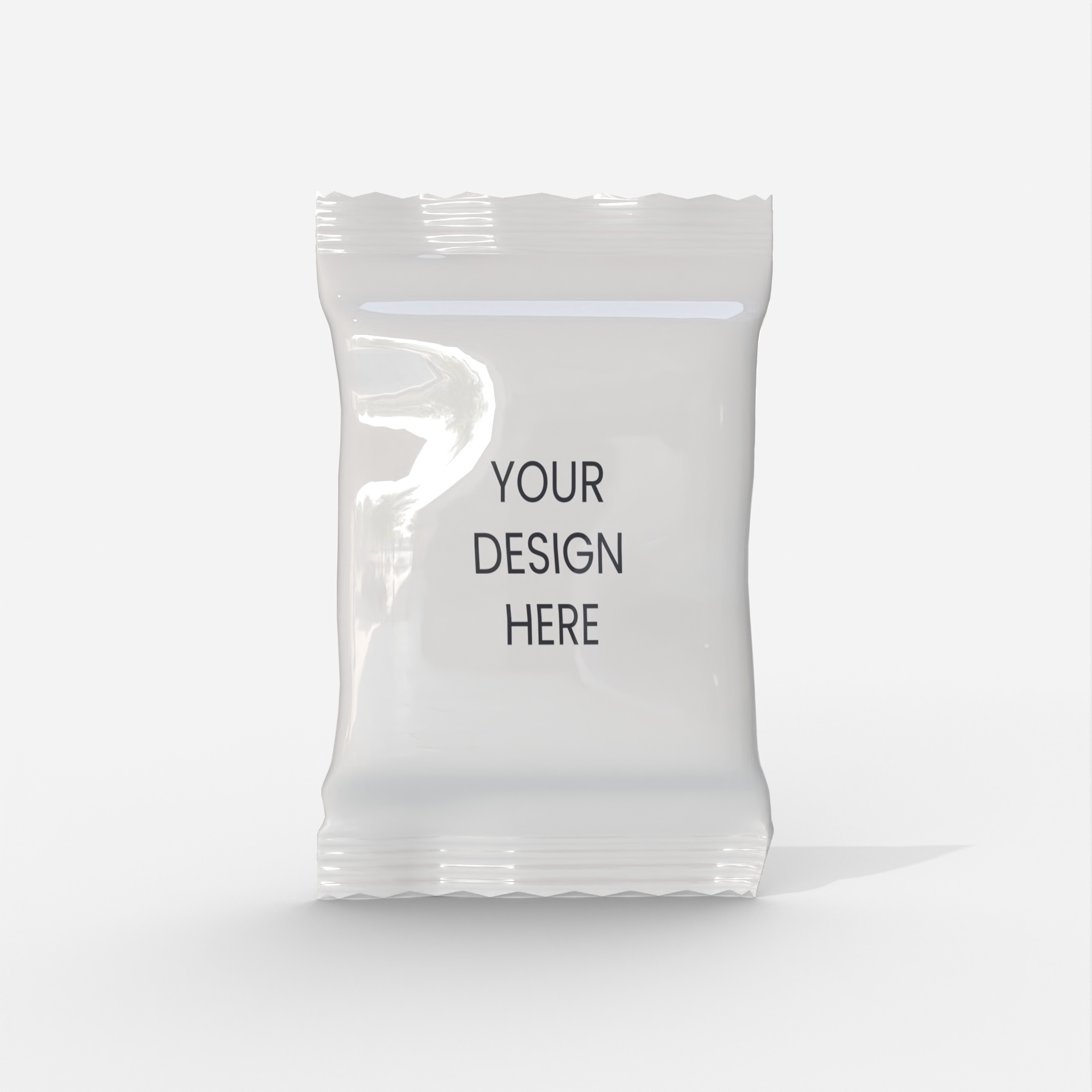Sachet packaging — Glossy plastic