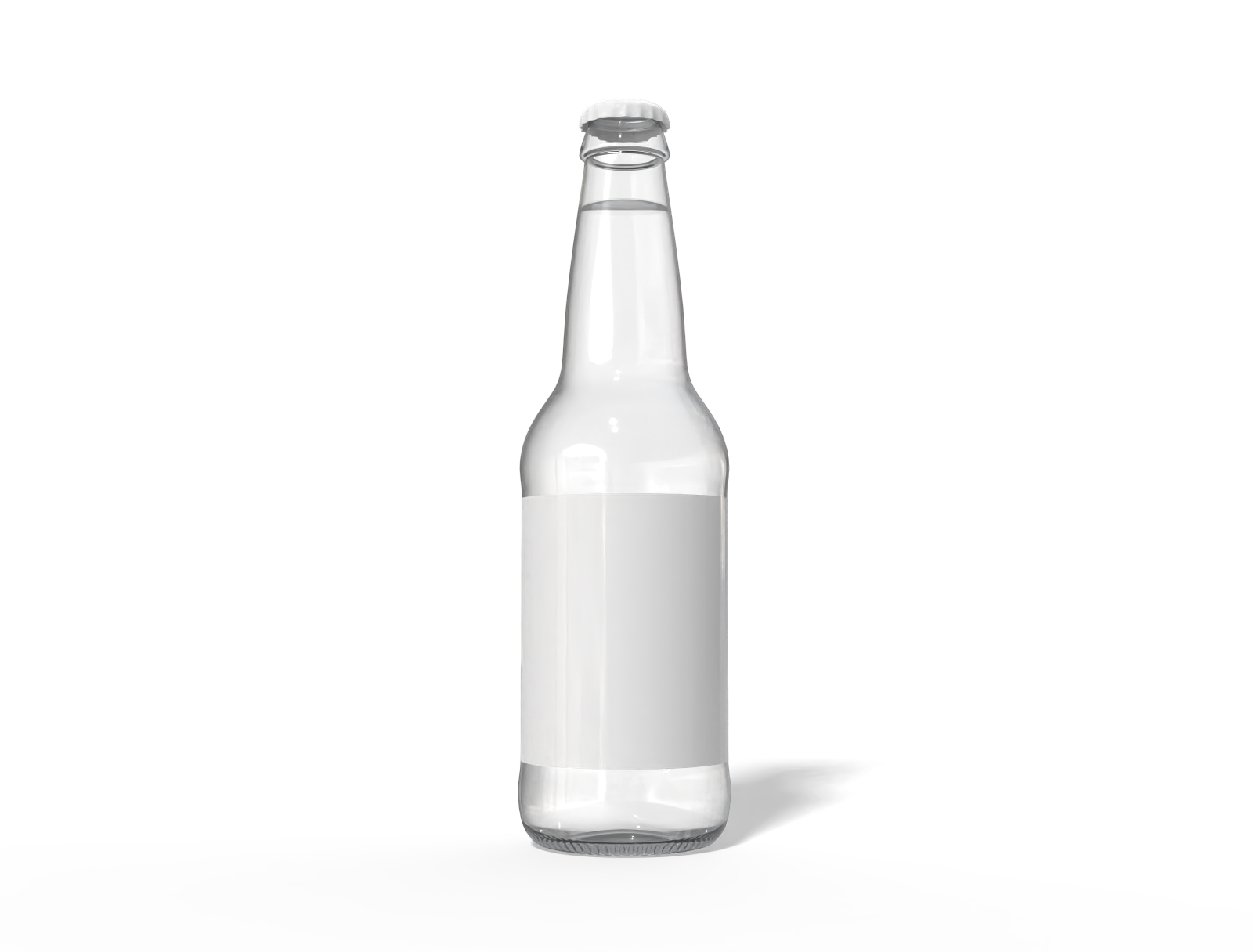 Long neck beer bottle — Glossy glass
