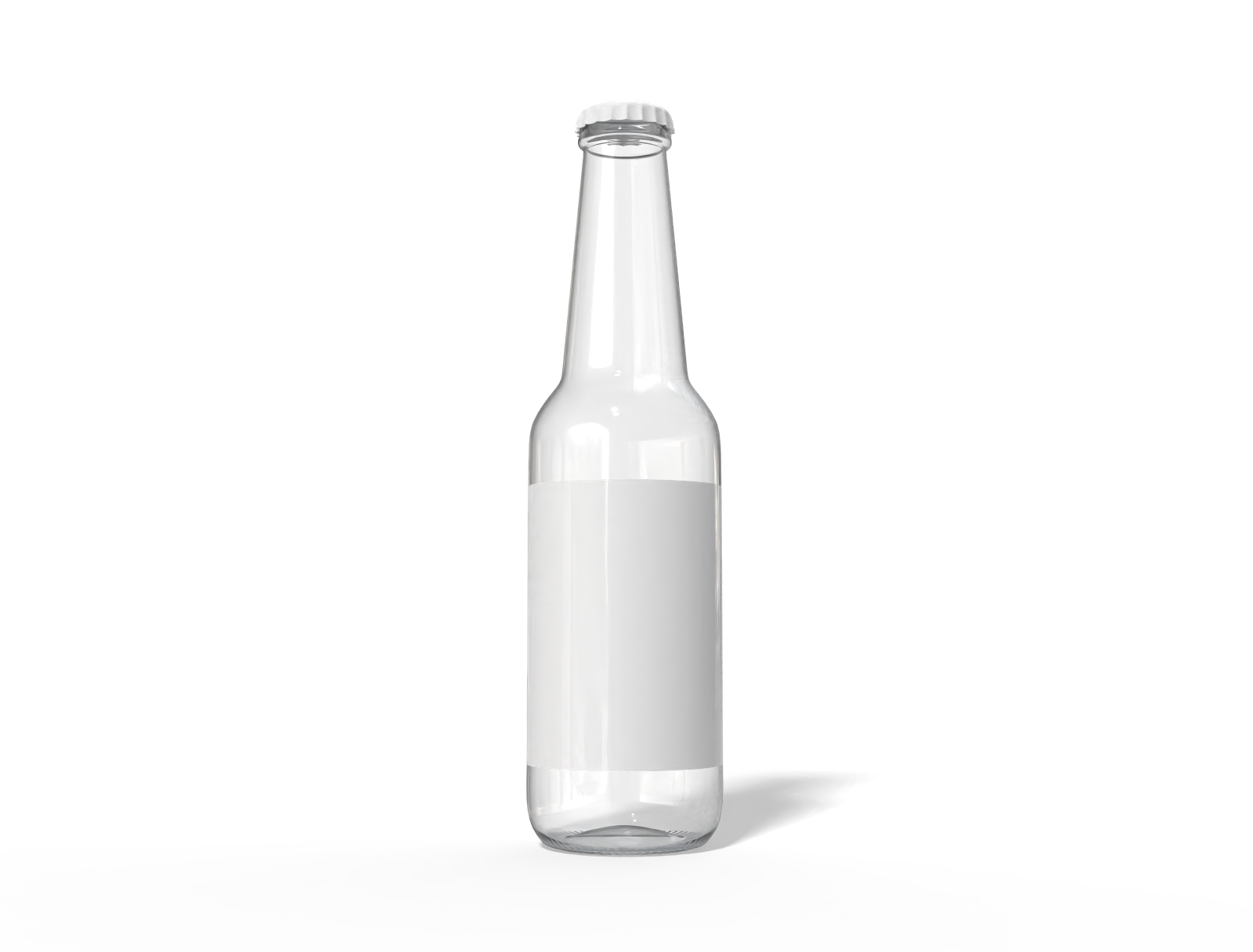 330 ml long neck beer bottle — Glossy glass