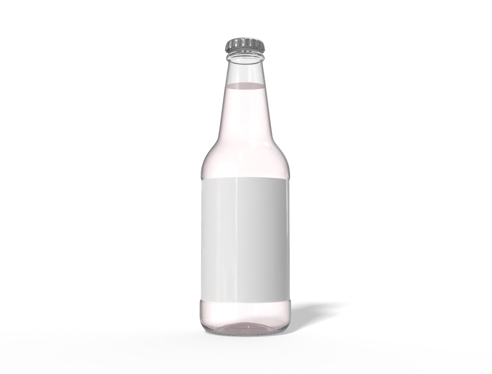 Long neck beer bottle — Glossy glass
