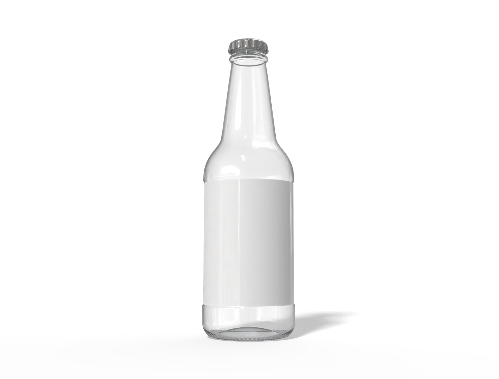 Long neck beer bottle — Glossy glass