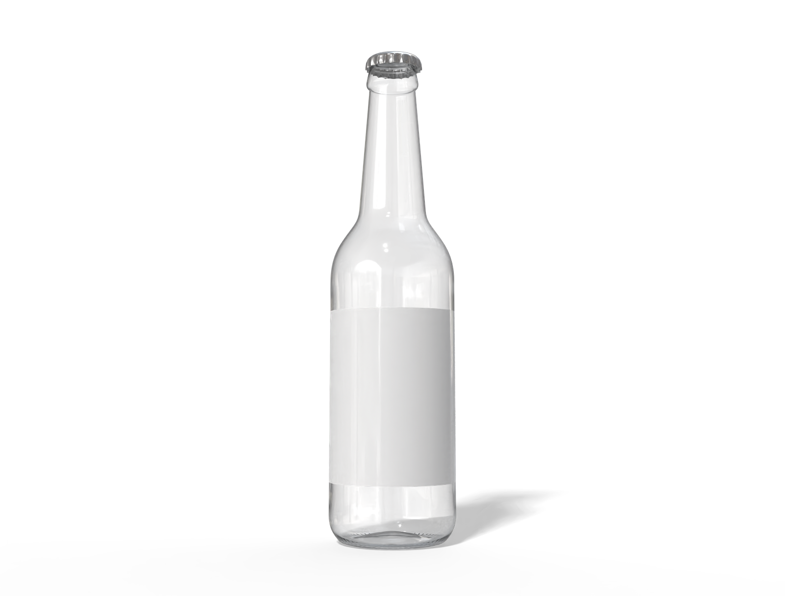 500 ml amber beer bottle — Glossy glass