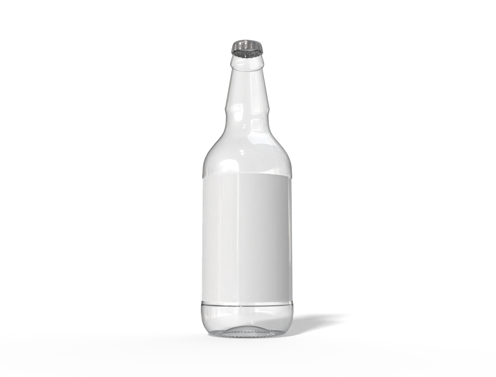 Long neck beer bottle — Glossy glass