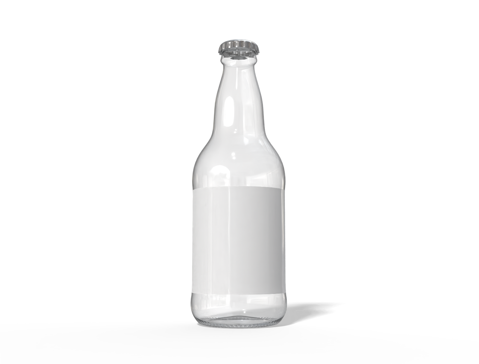 Long neck beer bottle — Glossy glass