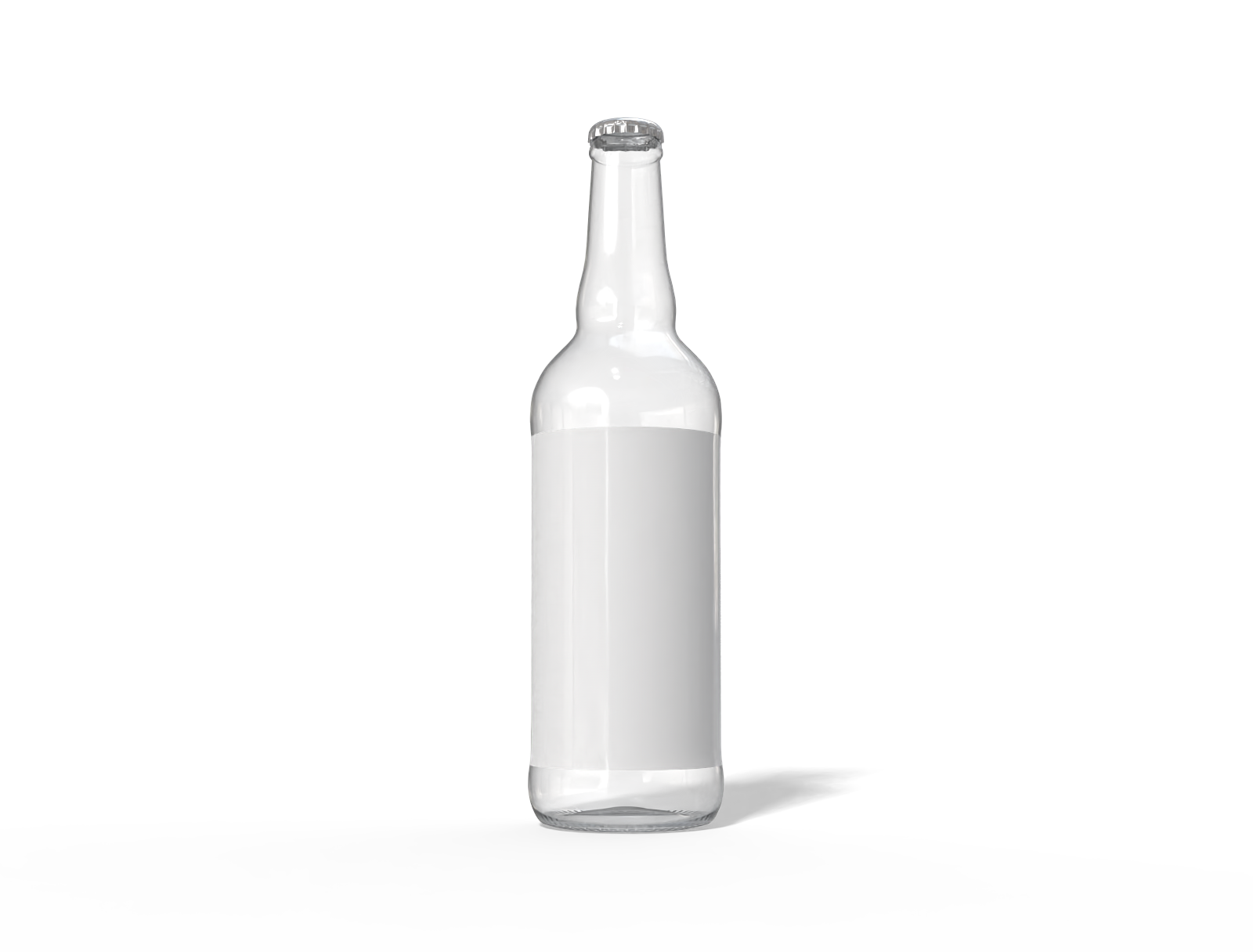 Long neck beer bottle — Glossy glass