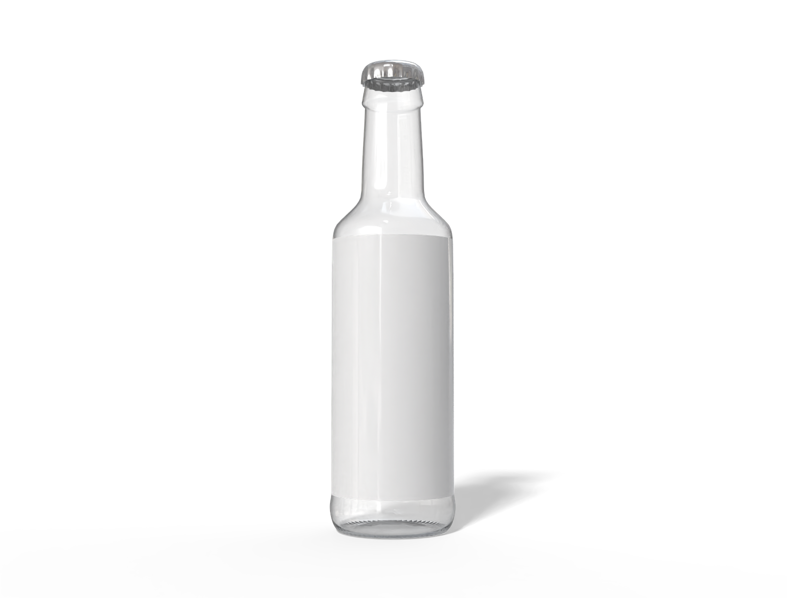 Long neck beer bottle — Glossy glass