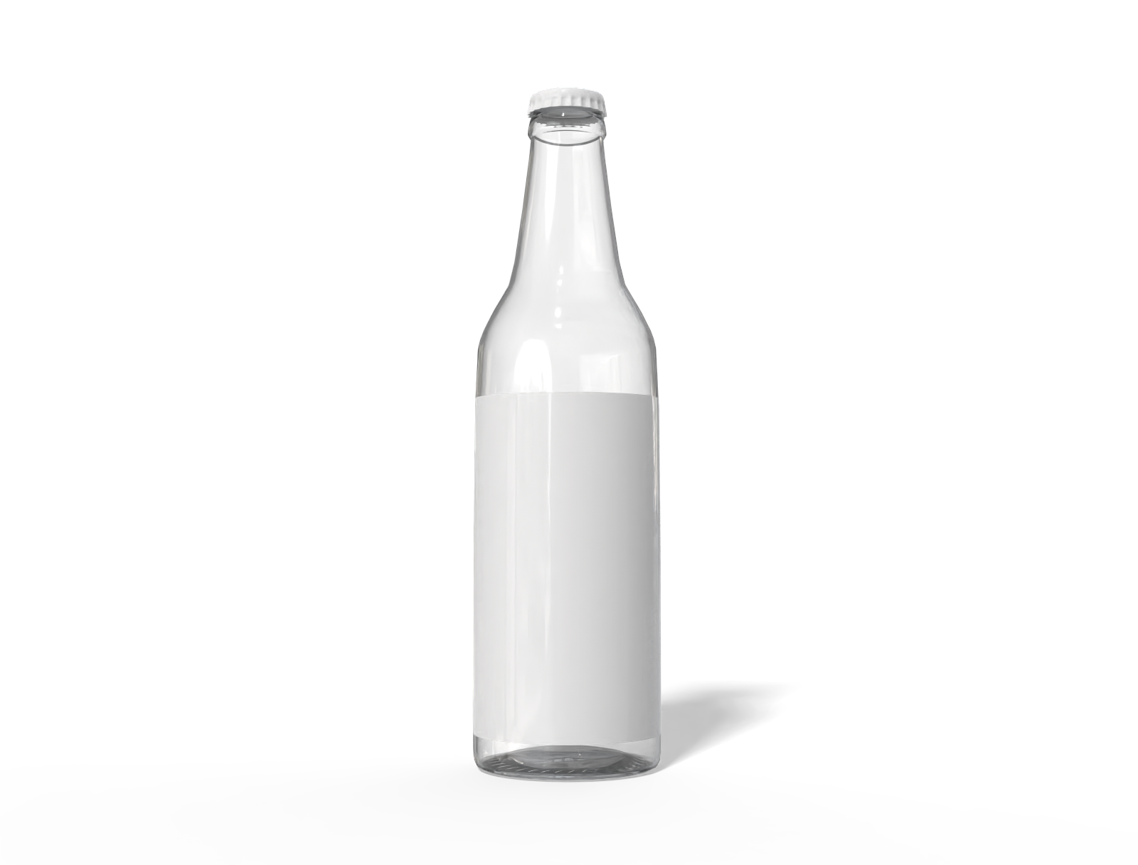 Long neck beer bottle — Glossy glass