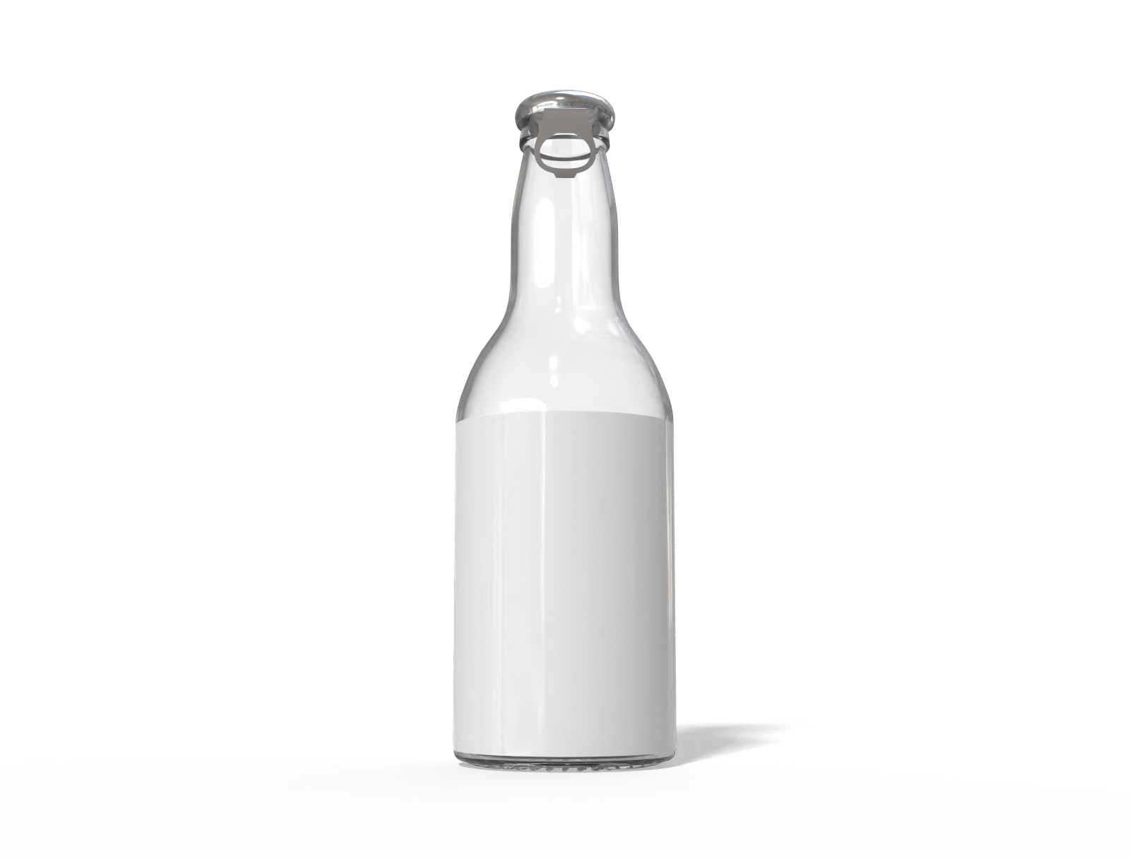 Long neck beer bottle — Glossy glass
