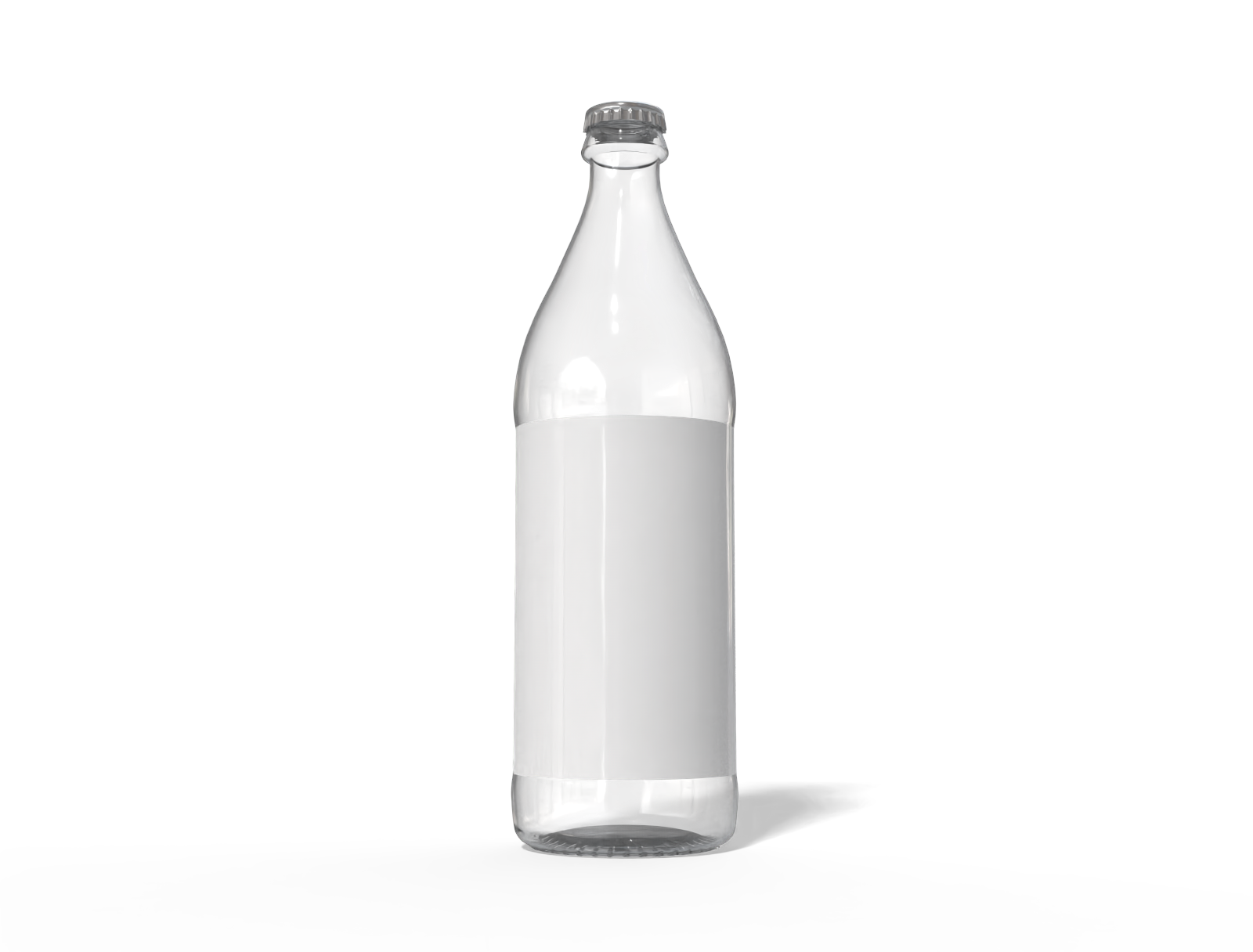 500 ml british beer bottle — Glossy glass