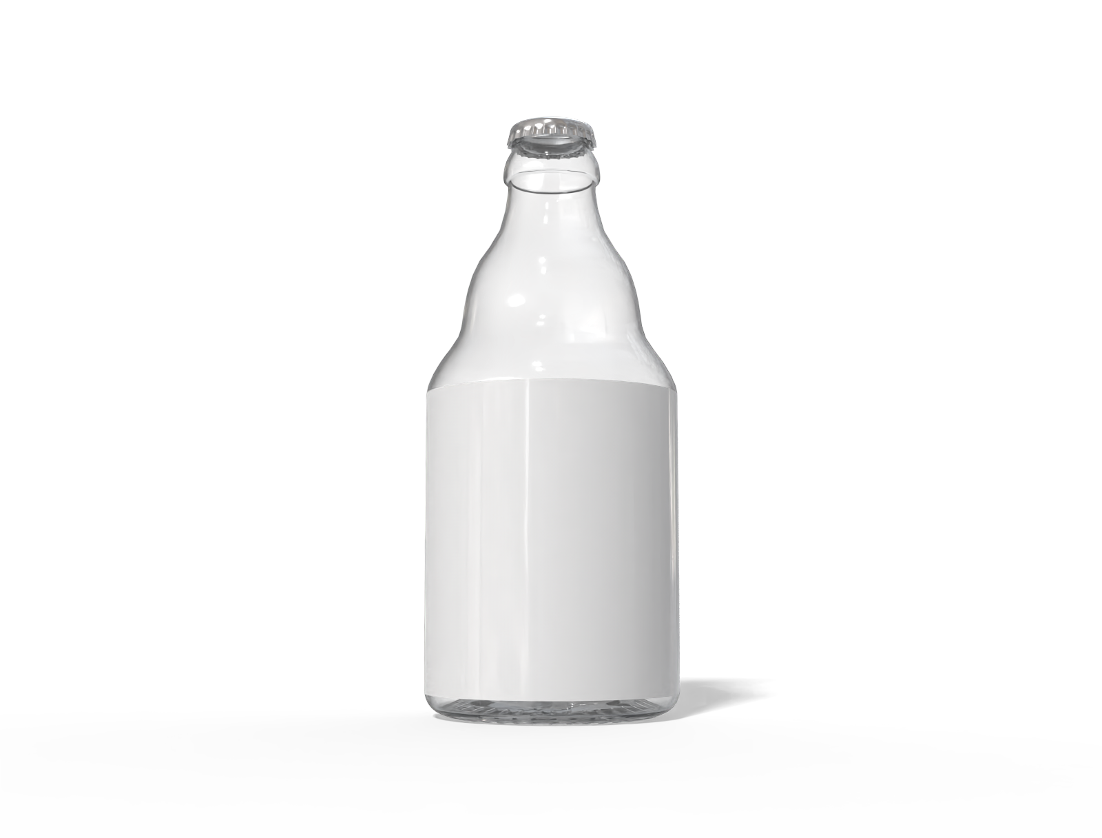 Stubby soda bottle — Glossy glass
