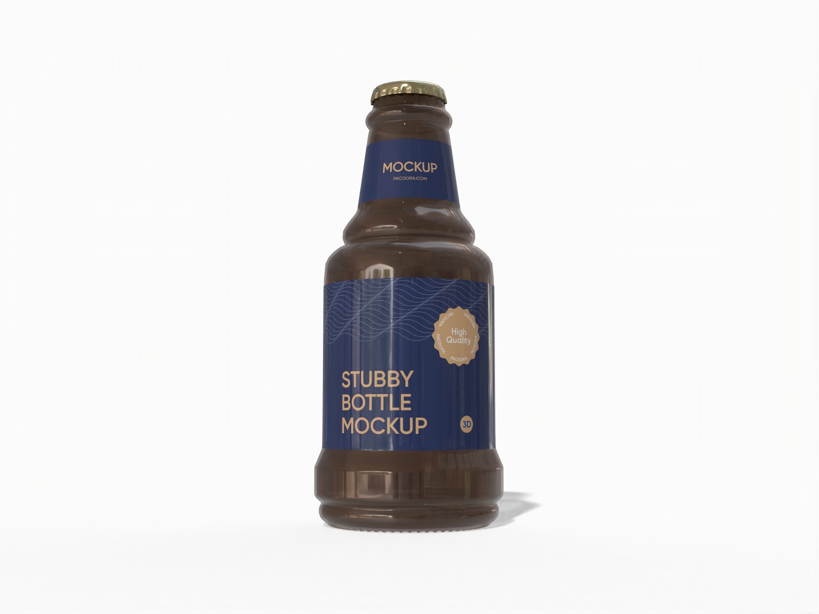 330 ml stubby Beer bottle — Glossy glass