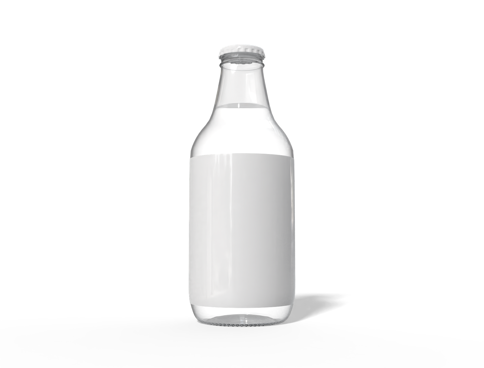 Stubby soda bottle — Glossy glass